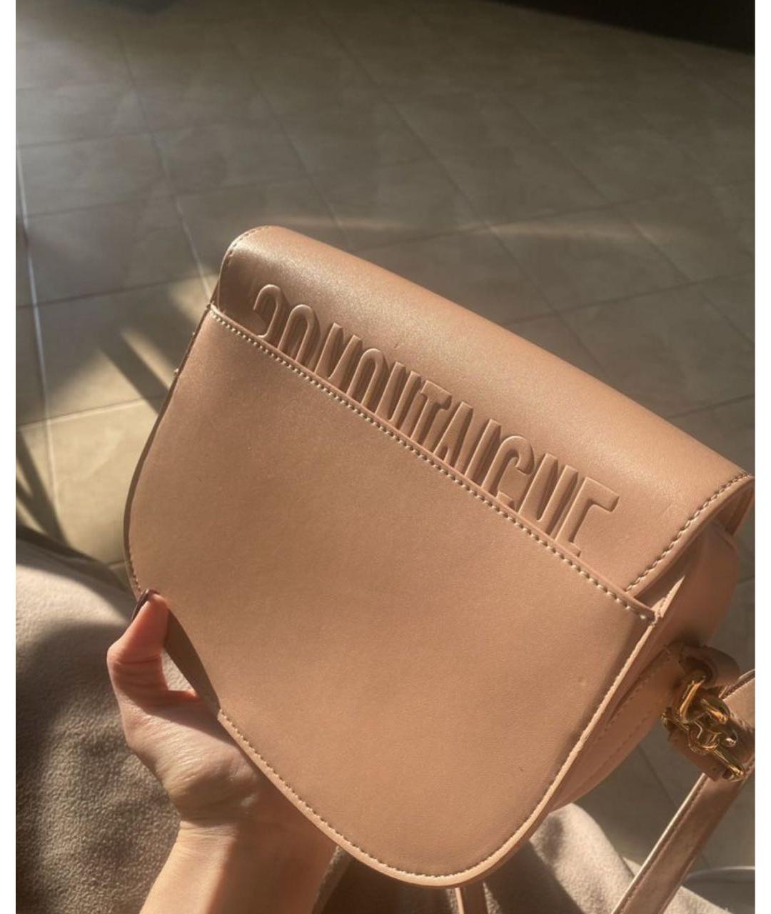 CHRISTIAN DIOR Коралловая кожаная сумка через плечо, фото 7