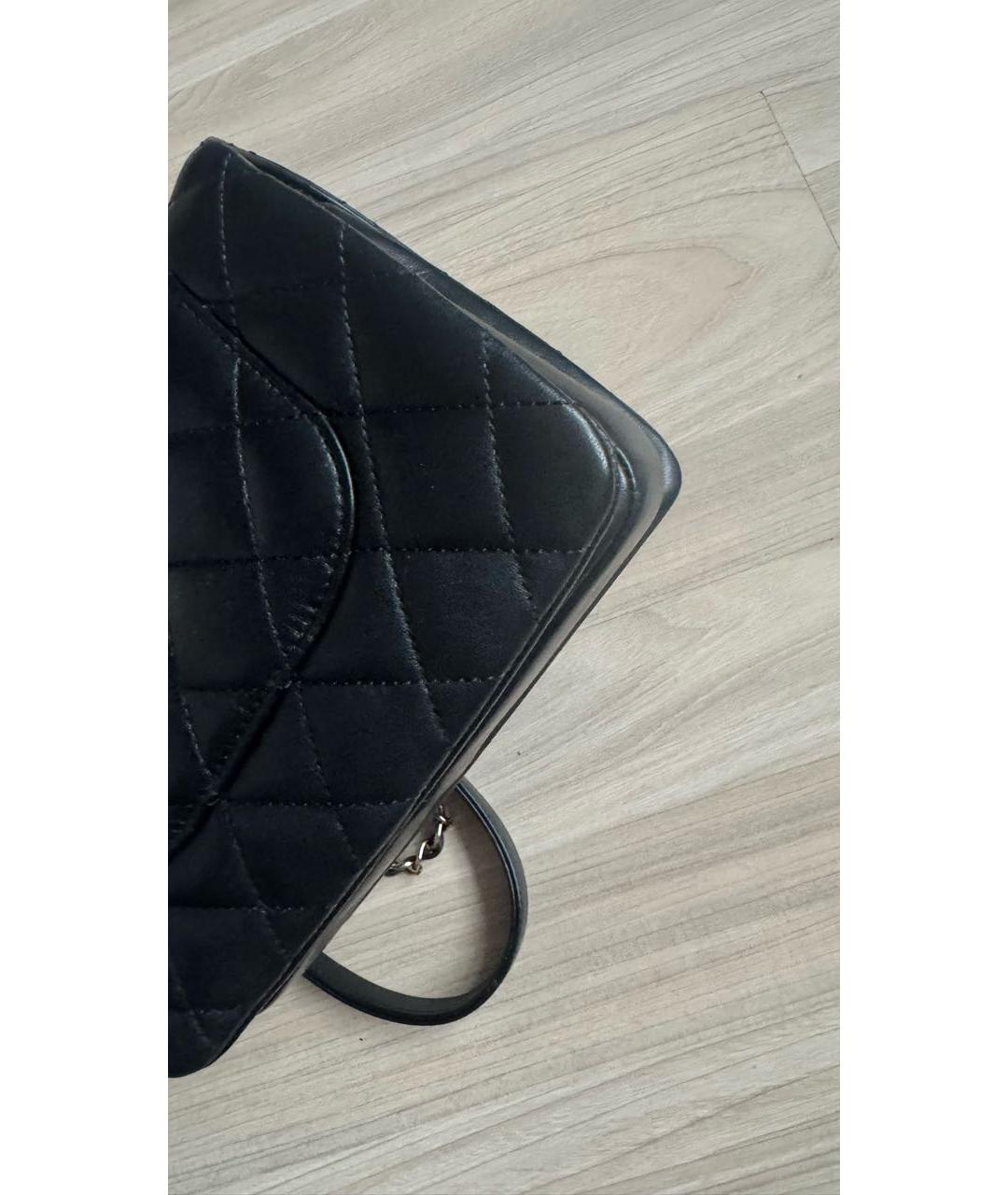 CHANEL Черная кожаная сумка с короткими ручками, фото 5