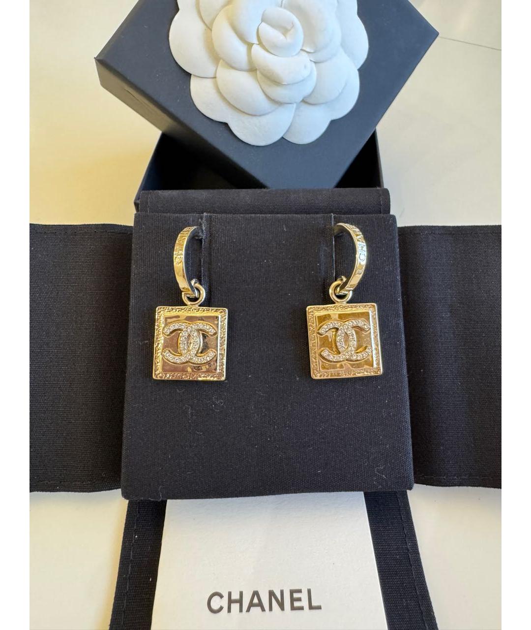 CHANEL Золотые серьги, фото 7