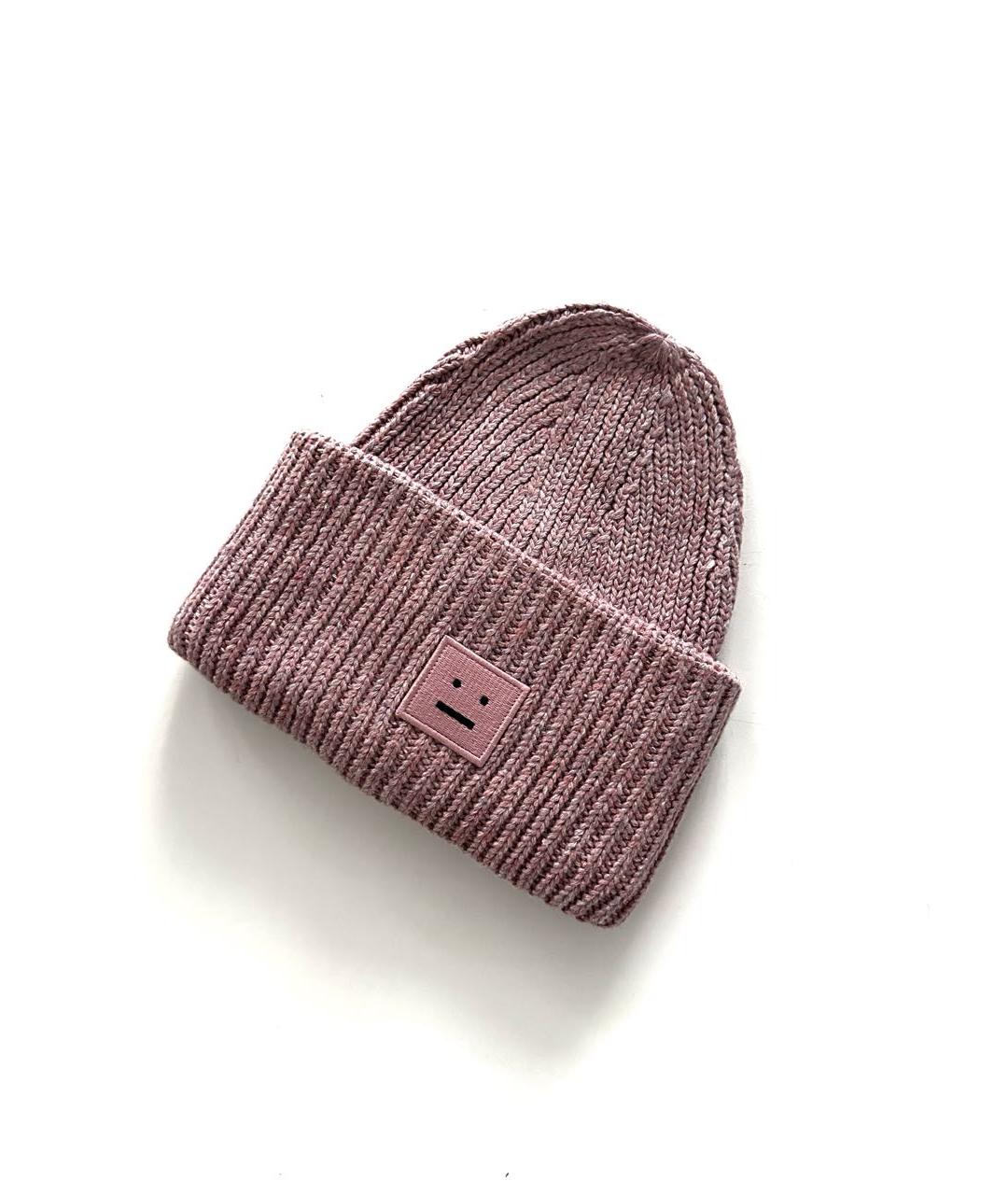ACNE STUDIOS Розовая шерстяная шапка, фото 1