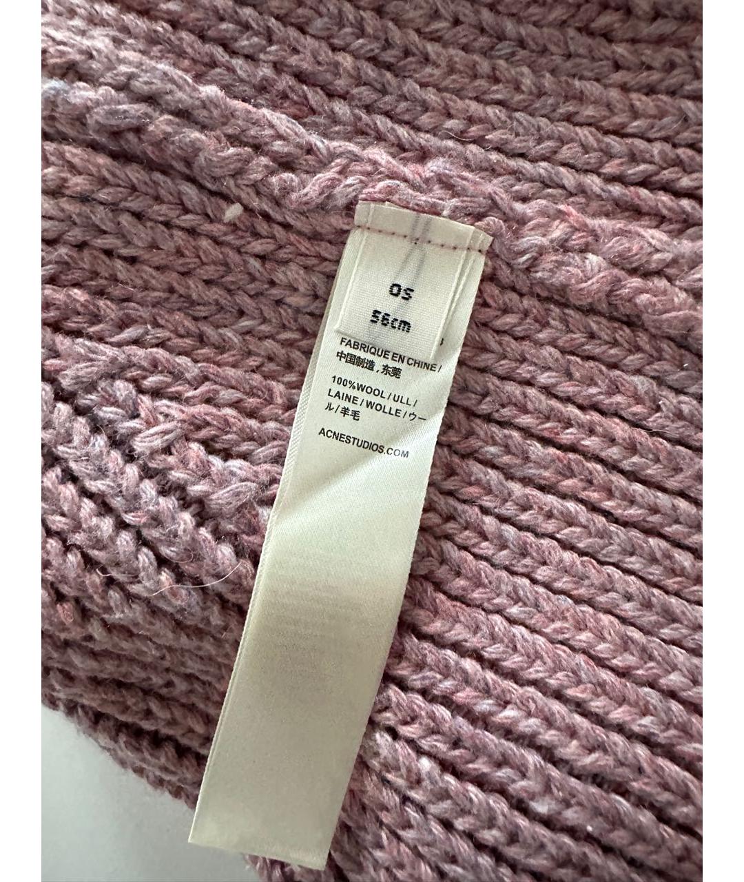 ACNE STUDIOS Розовая шерстяная шапка, фото 5