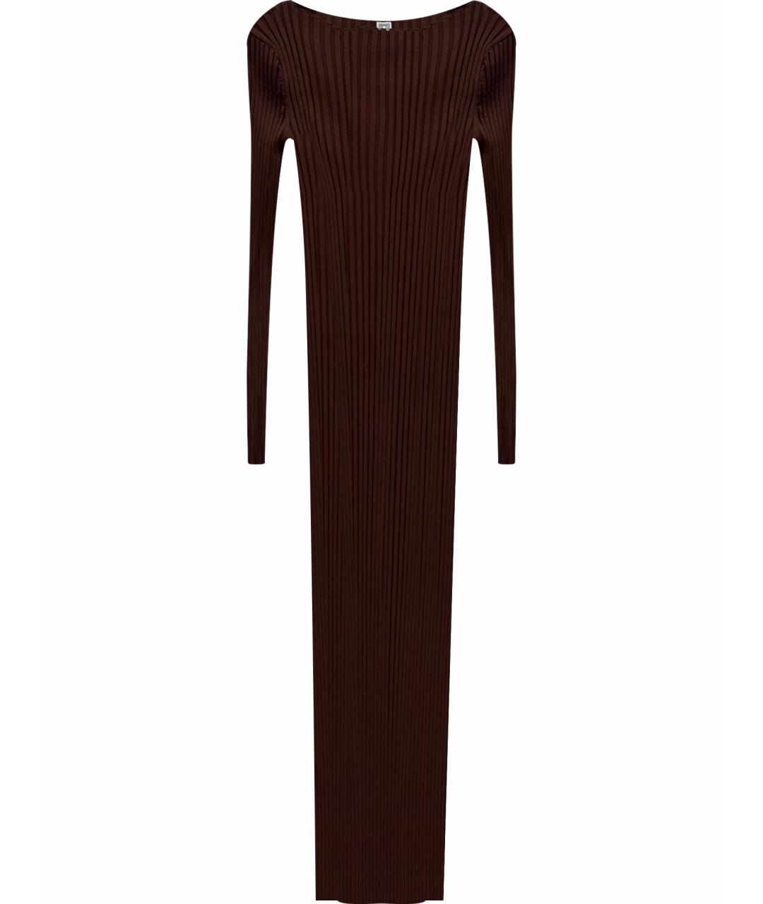 TOTEME Коричневое вискозное повседневное платье, фото 1