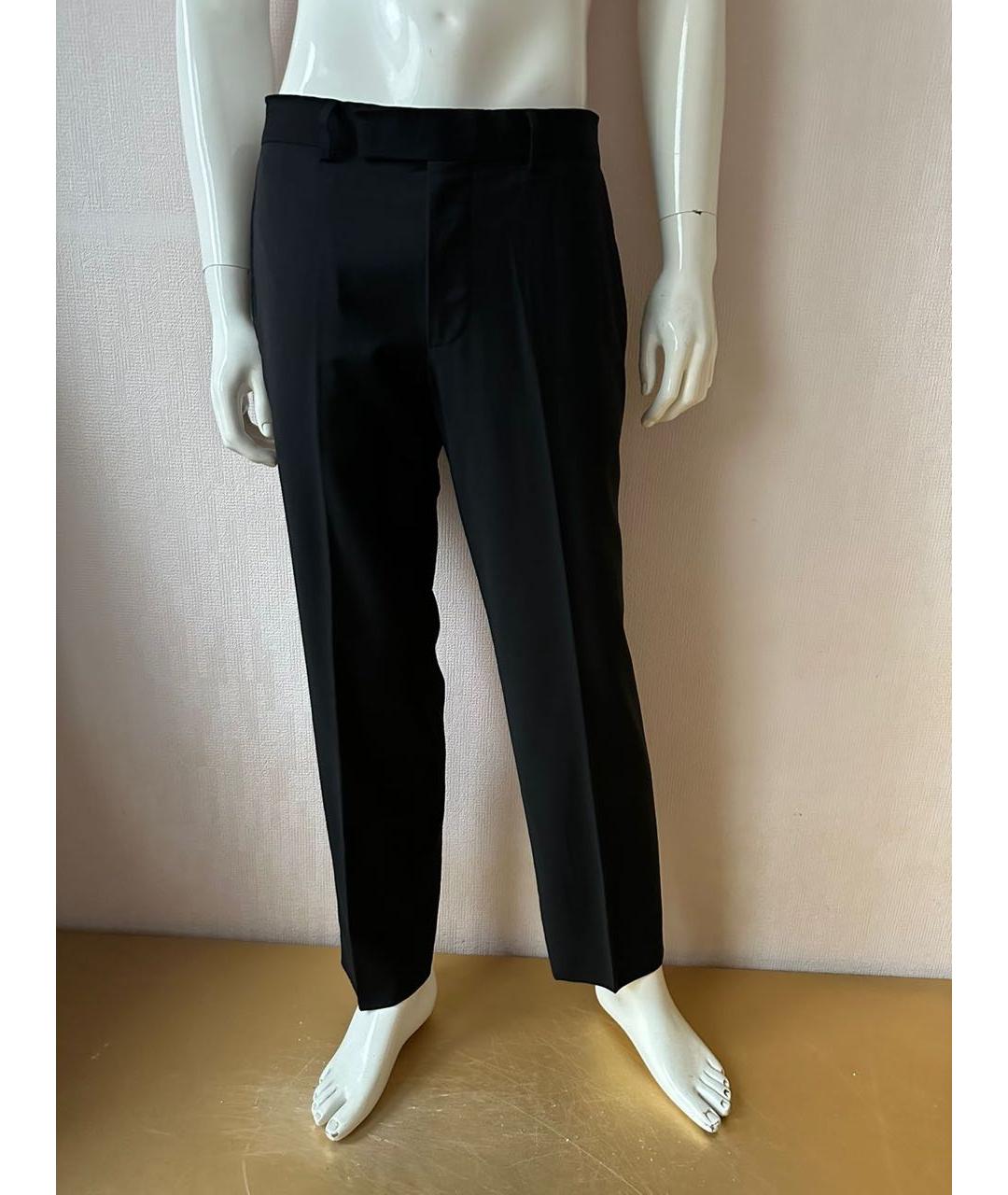 HUGO BOSS Черные шерстяные повседневные брюки, фото 7