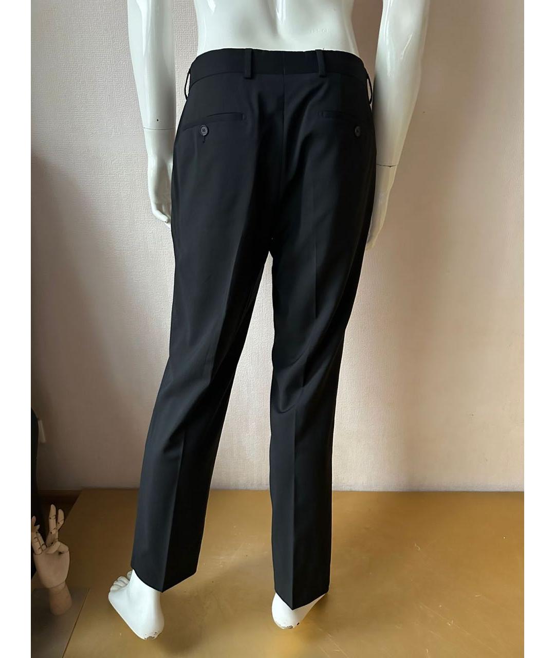 HUGO BOSS Черные шерстяные повседневные брюки, фото 8