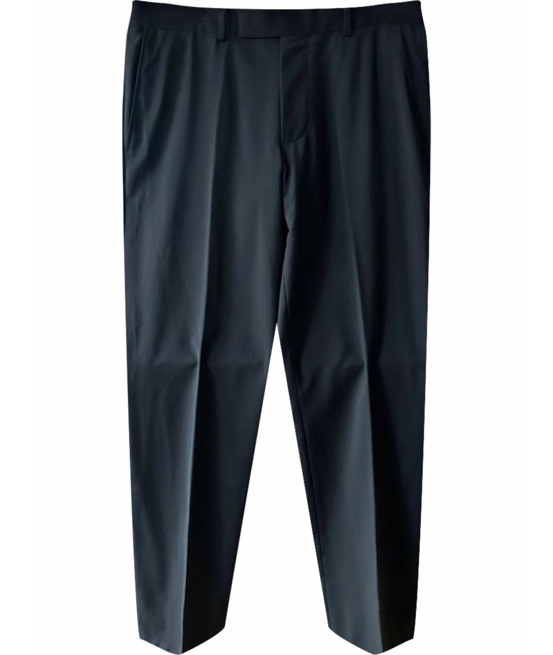 HUGO BOSS Черные шерстяные повседневные брюки, фото 1