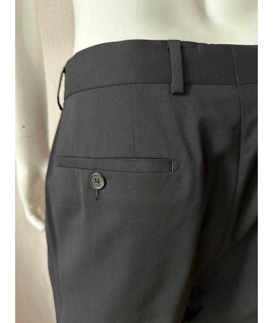 HUGO BOSS Черные шерстяные повседневные брюки, фото 6
