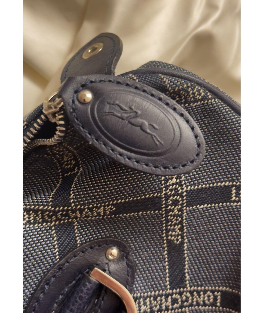 LONGCHAMP Темно-синяя сумка с короткими ручками, фото 5