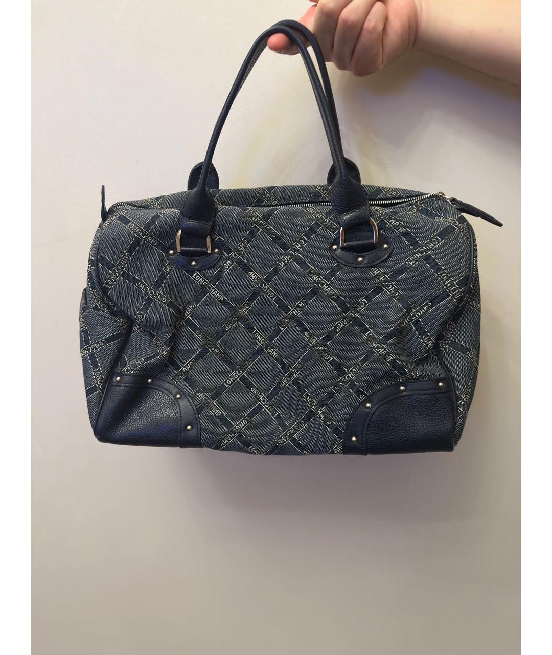 LONGCHAMP Темно-синяя сумка с короткими ручками, фото 3