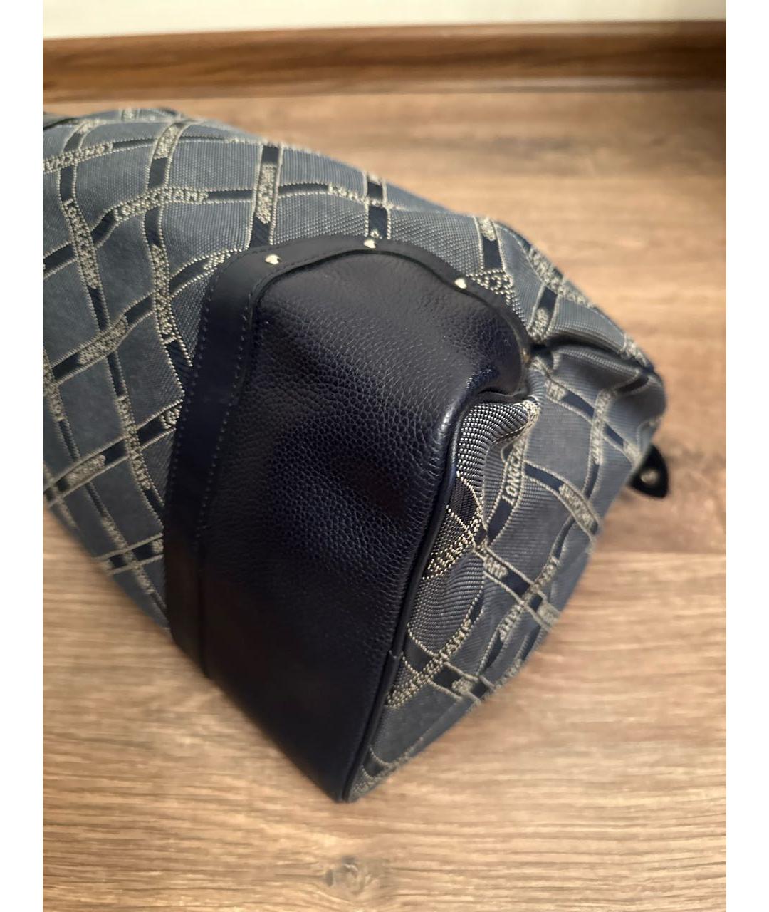 LONGCHAMP Темно-синяя сумка с короткими ручками, фото 8