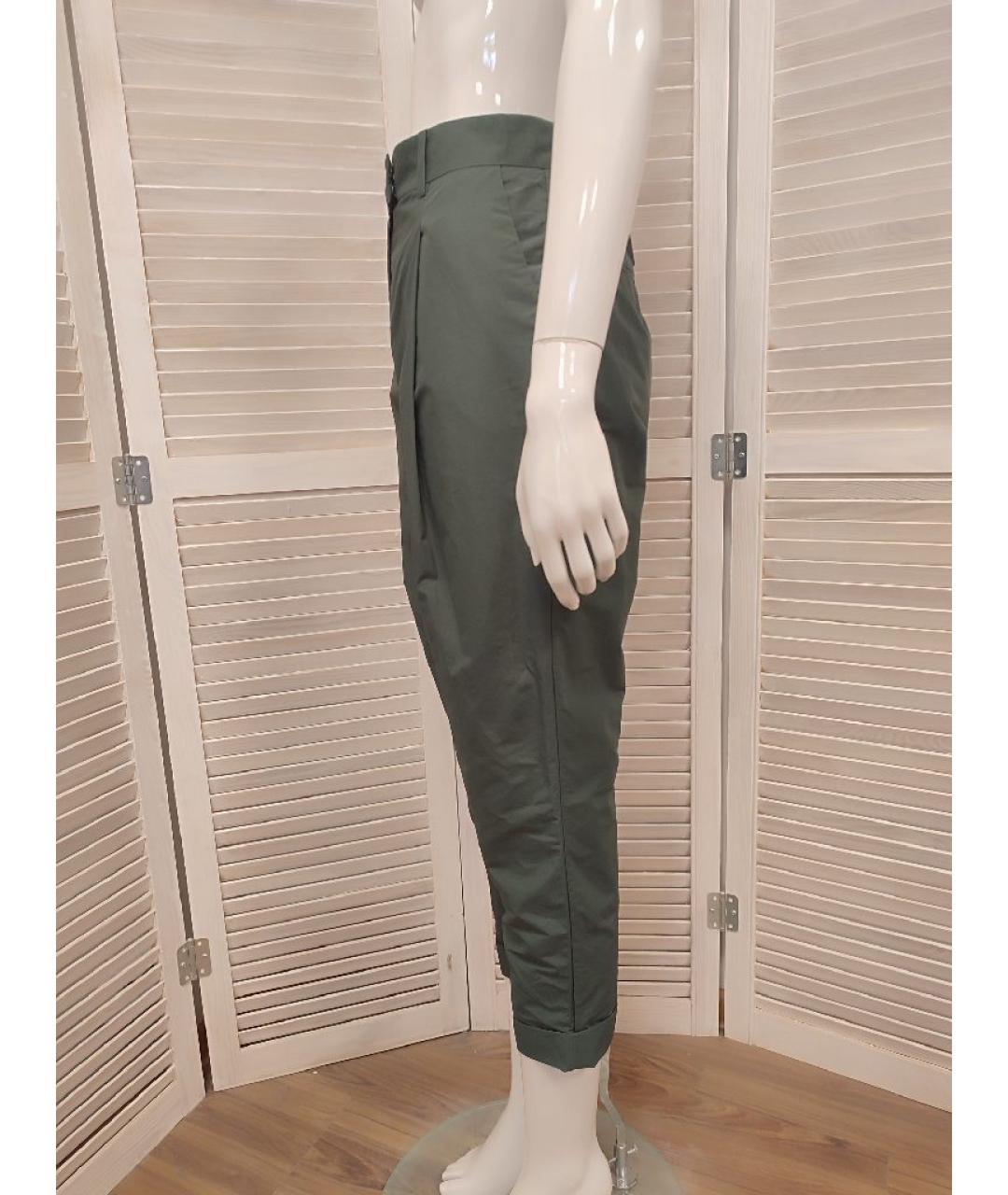 COS Зеленые хлопковые брюки широкие, фото 4