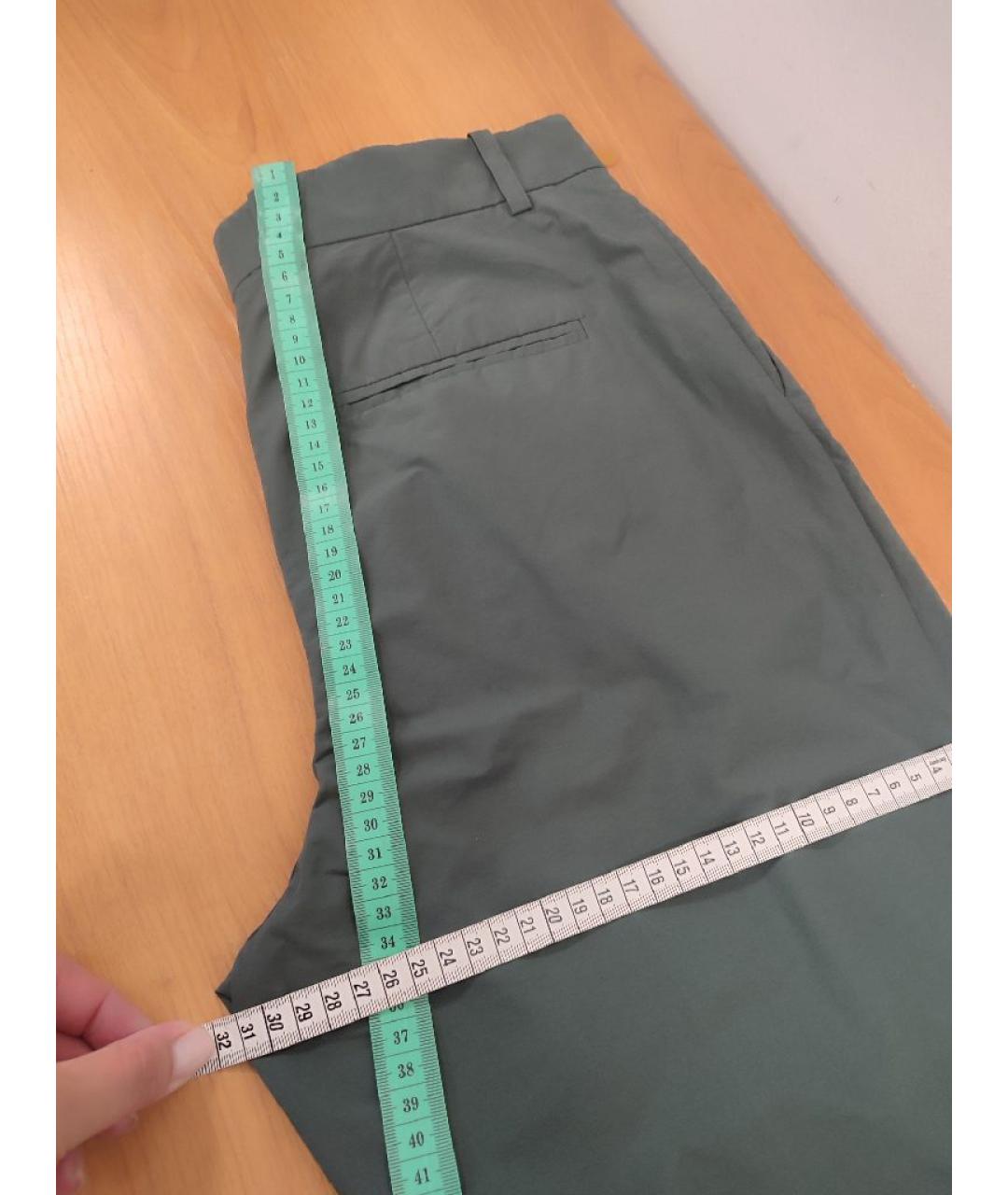 COS Зеленые хлопковые брюки широкие, фото 7