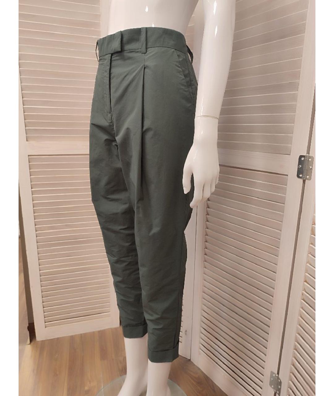 COS Зеленые хлопковые брюки широкие, фото 5