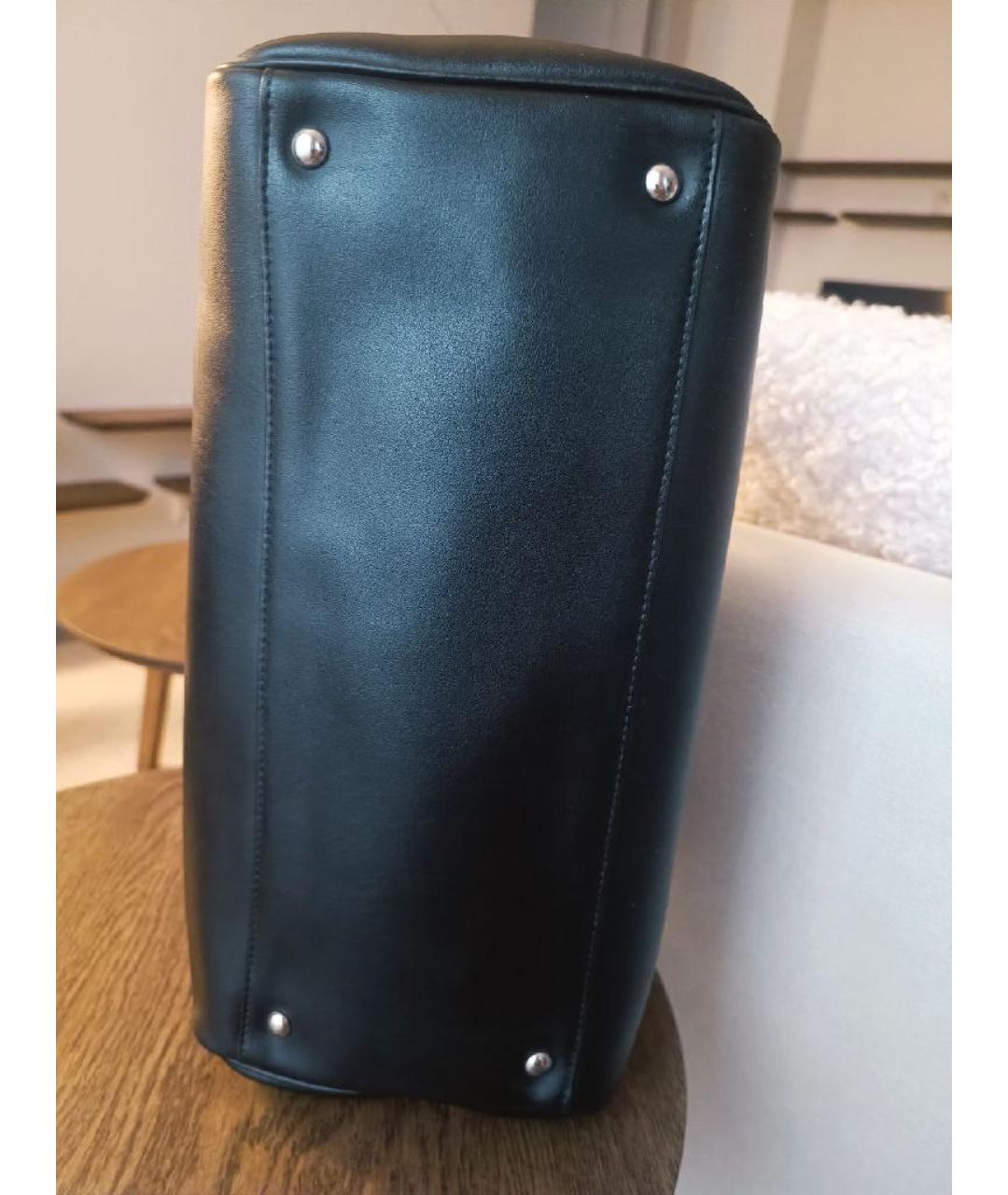 FERRAGAMO Черная кожаная сумка с короткими ручками, фото 6