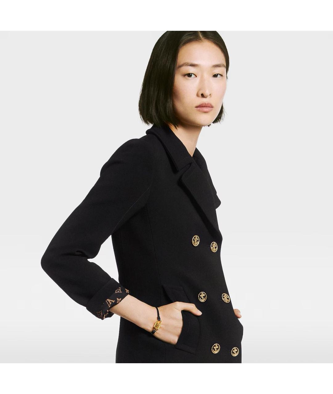 LOUIS VUITTON Черный металлический браслет, фото 3