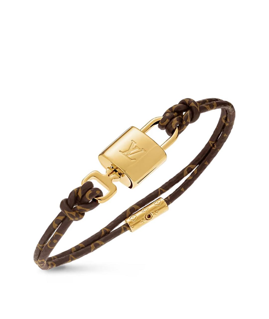 LOUIS VUITTON Коричневый металлический браслет, фото 2