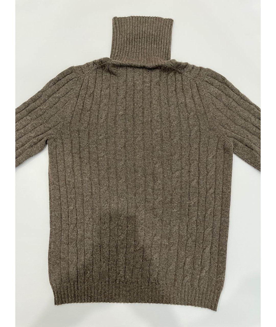 MALO Коричневая кашемировая водолазка, фото 2