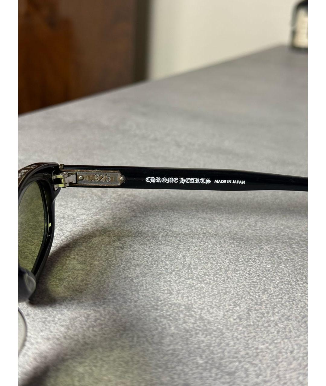 CHROME HEARTS Черные пластиковые солнцезащитные очки, фото 7