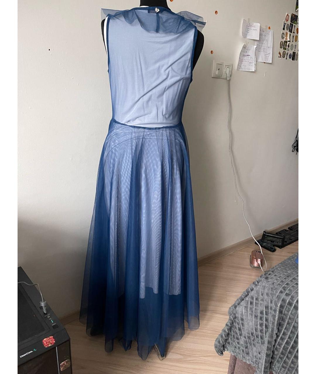TWIN-SET Синее полиамидовое повседневное платье, фото 2