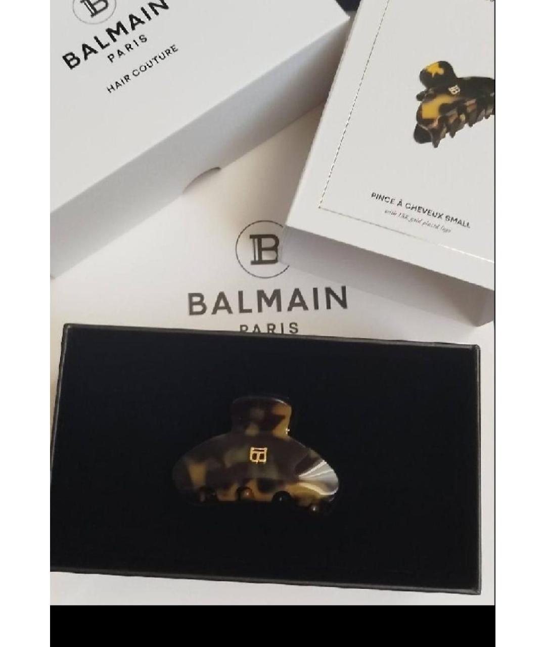 BALMAIN Коричневая заколка, фото 5