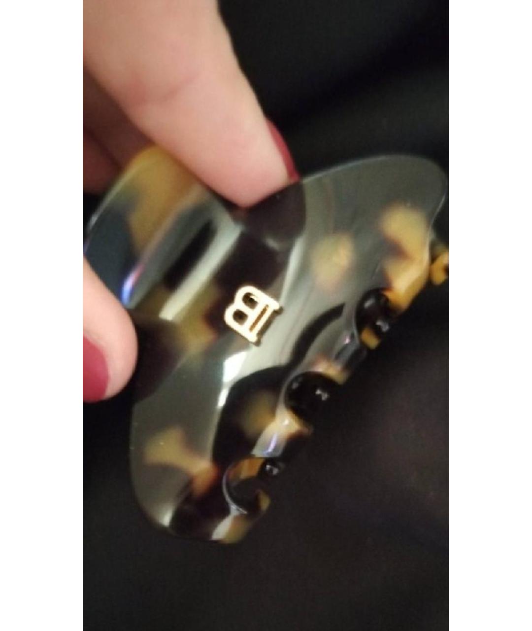 BALMAIN Коричневая заколка, фото 3