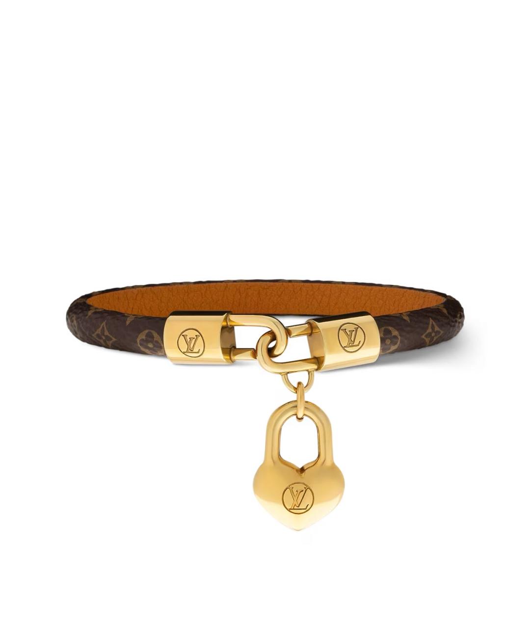 LOUIS VUITTON Коричневый кожаный браслет, фото 1