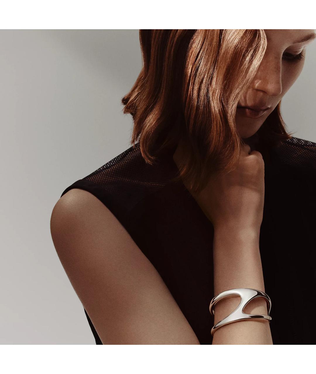 HERMES Серебрянный серебряный браслет, фото 2