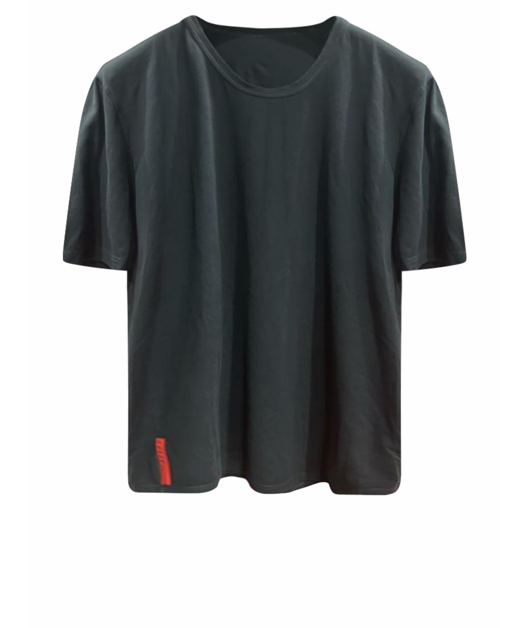 PRADA Черная хлопковая футболка, фото 1