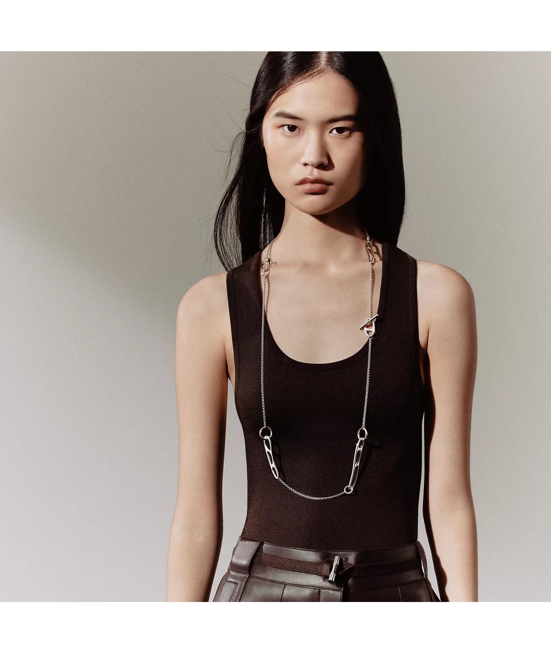 HERMES Серебряное серебряное колье, фото 2