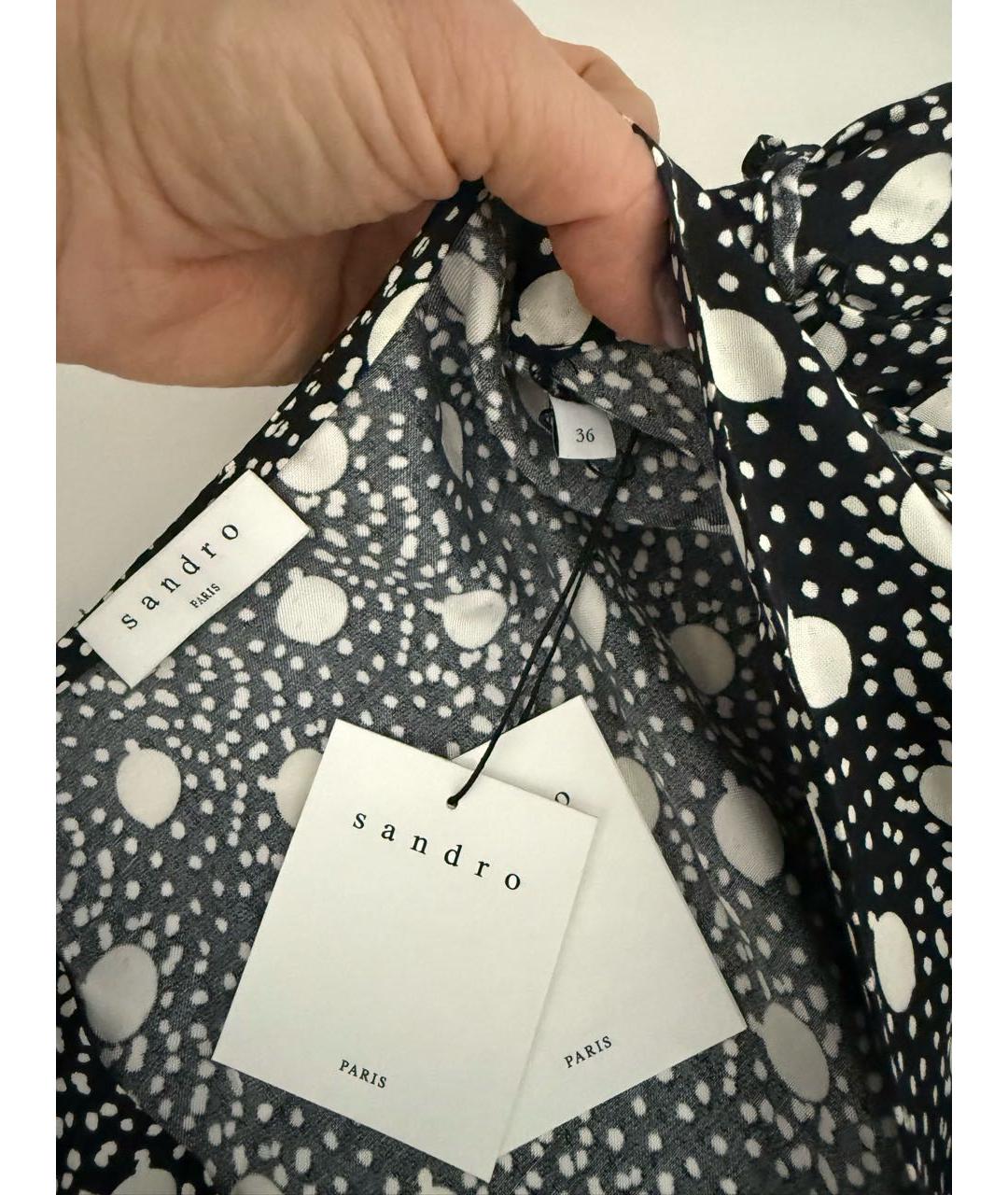 SANDRO Мульти вискозное коктейльное платье, фото 8