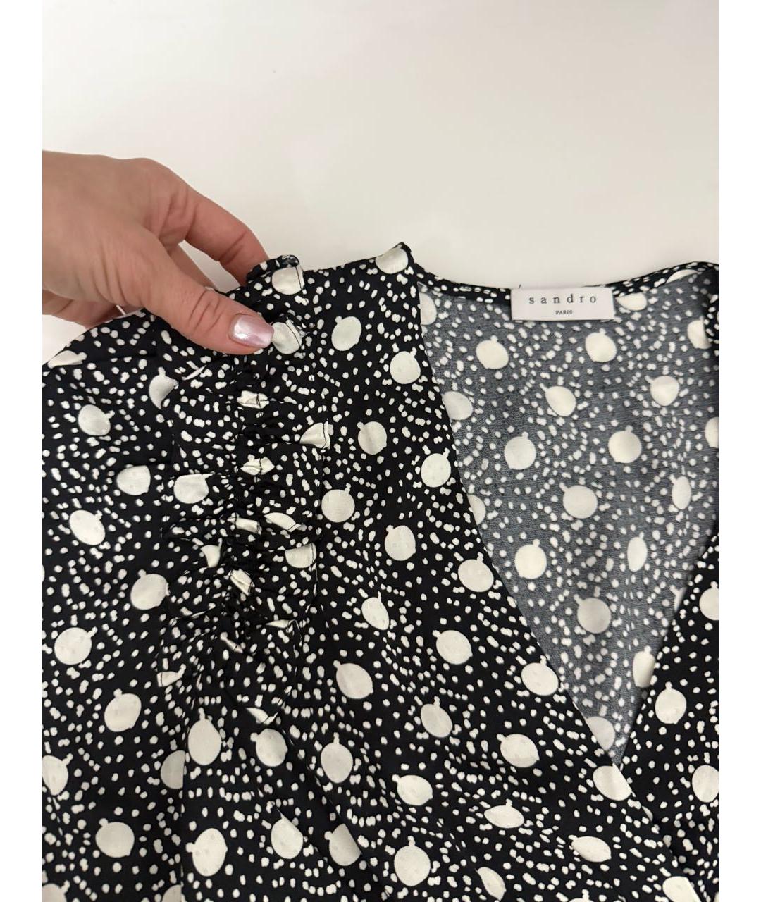 SANDRO Мульти вискозное коктейльное платье, фото 7