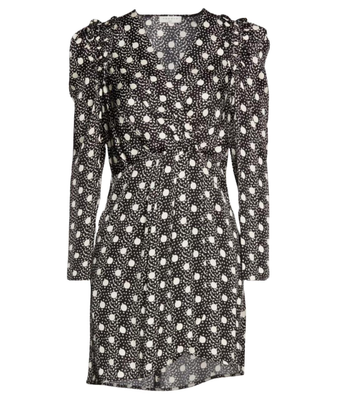 SANDRO Мульти вискозное коктейльное платье, фото 1