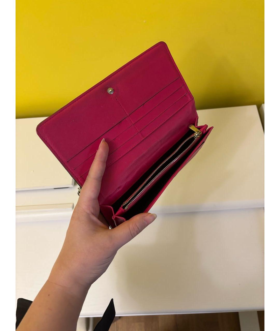 CHRISTIAN DIOR Черный кожаный кошелек, фото 8