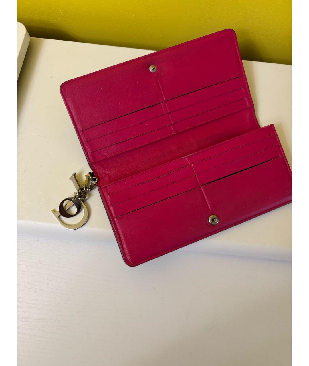 CHRISTIAN DIOR Черный кожаный кошелек, фото 5