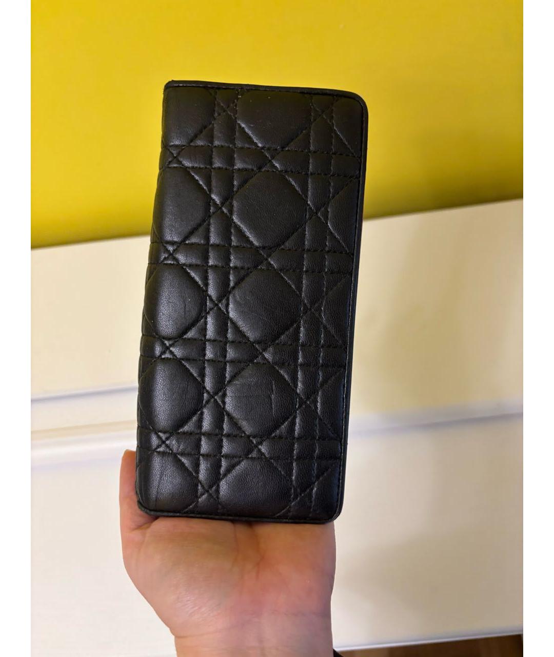 CHRISTIAN DIOR Черный кожаный кошелек, фото 9