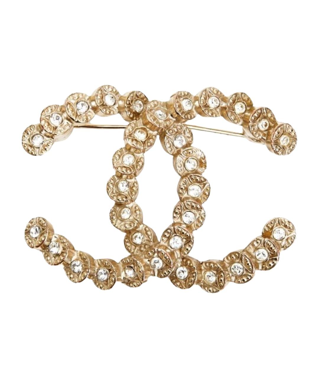 CHANEL Золотая металлическая булавка / брошь, фото 1