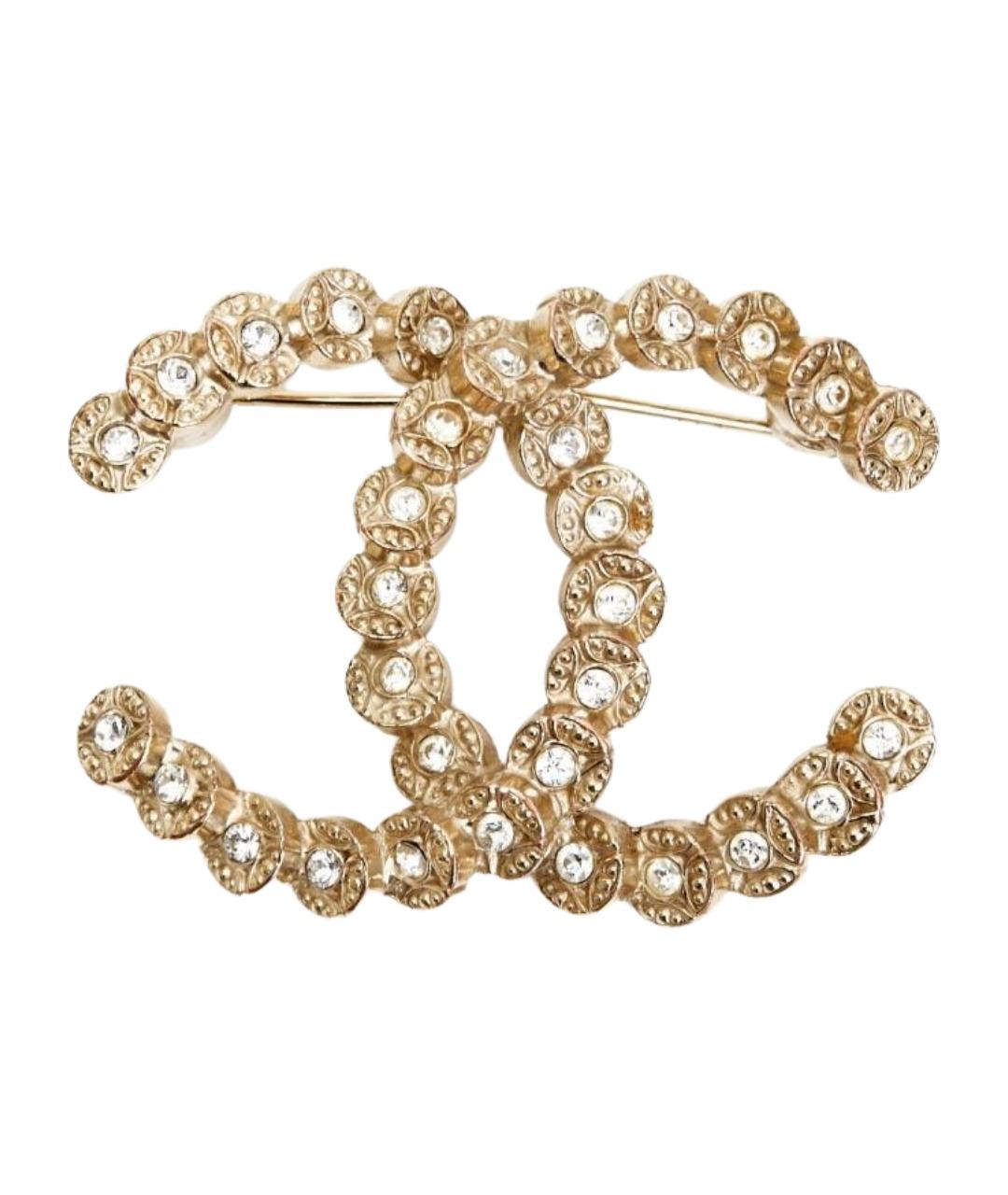 CHANEL Золотая металлическая булавка / брошь, фото 5