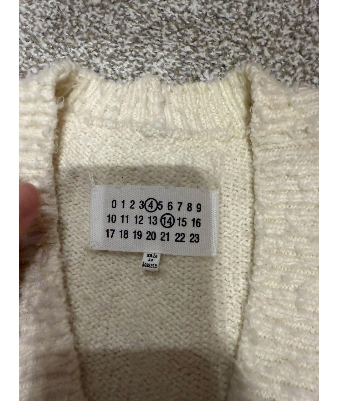 MAISON MARGIELA Белый хлопковый кардиган, фото 3