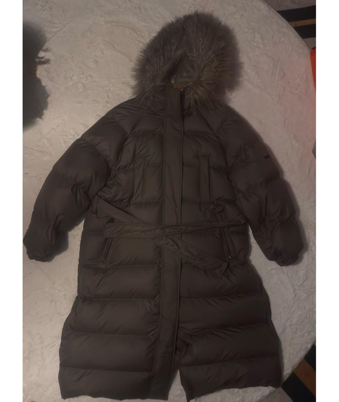 KITON Бежевый полиэстеровый пуховик, фото 9