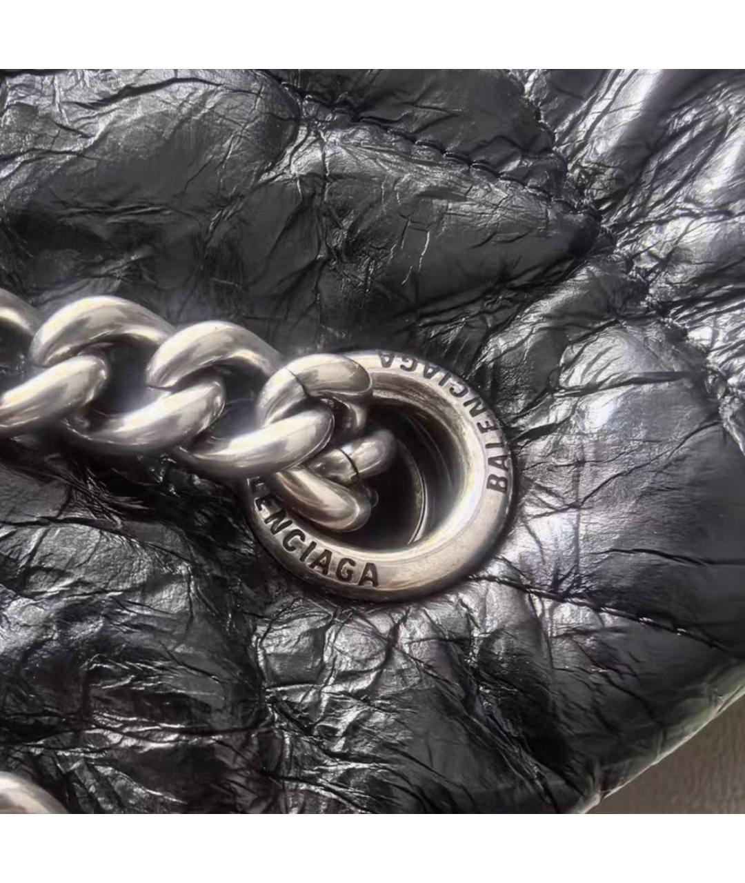 BALENCIAGA Черная сумка через плечо из лакированной кожи, фото 3