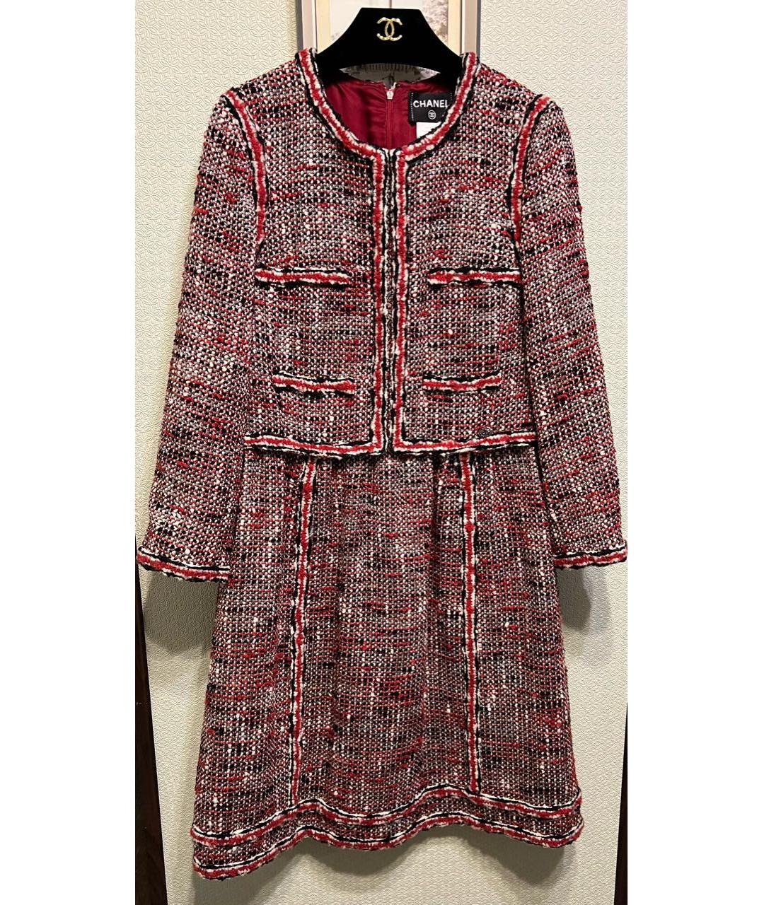 CHANEL Мульти твидовое повседневное платье, фото 8
