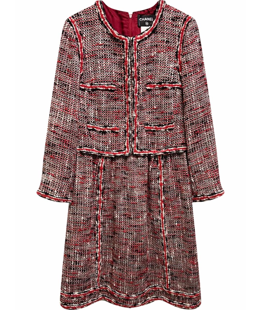 CHANEL Мульти твидовое повседневное платье, фото 1