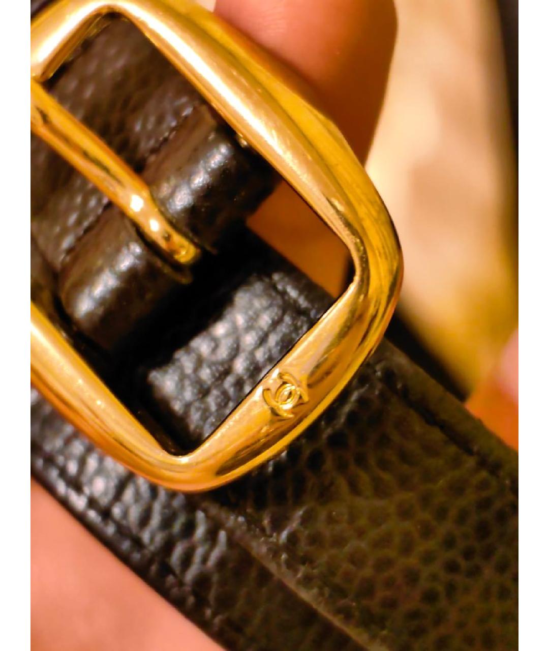 CHANEL Черная кожаная поясная сумка, фото 6