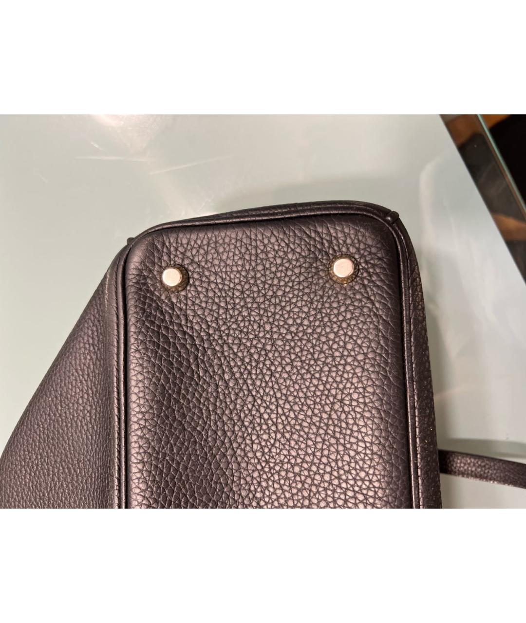 CHRISTIAN DIOR Черная кожаная сумка с короткими ручками, фото 5