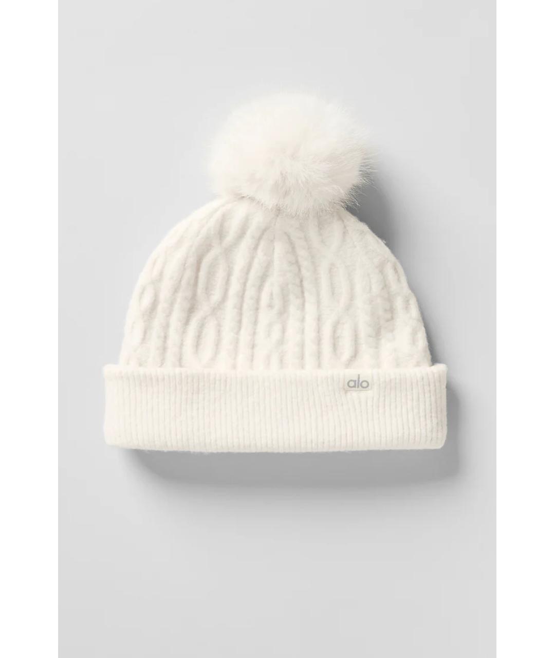 ALO YOGA Белая шапка, фото 3