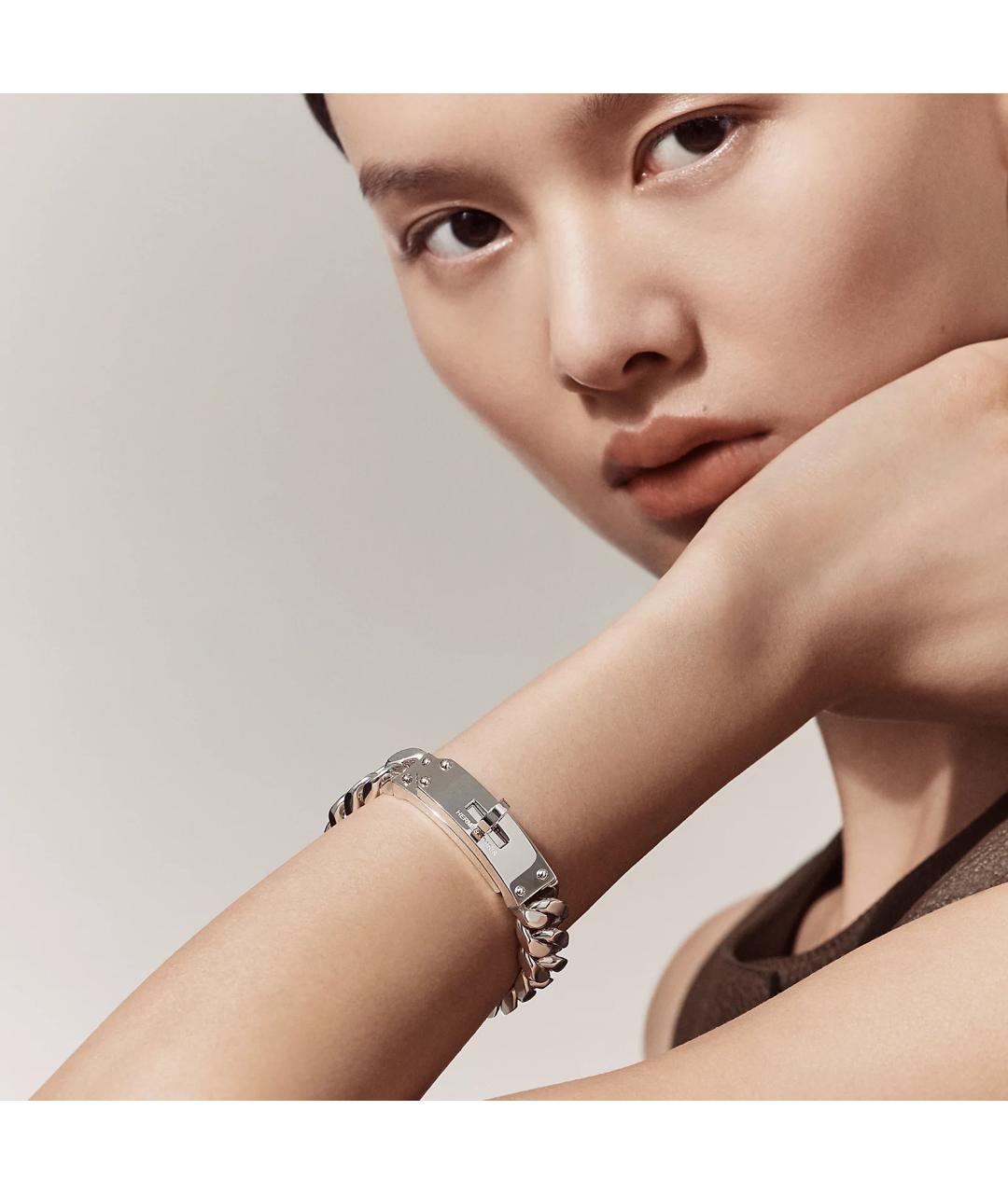 HERMES Серебрянный серебряный браслет, фото 2