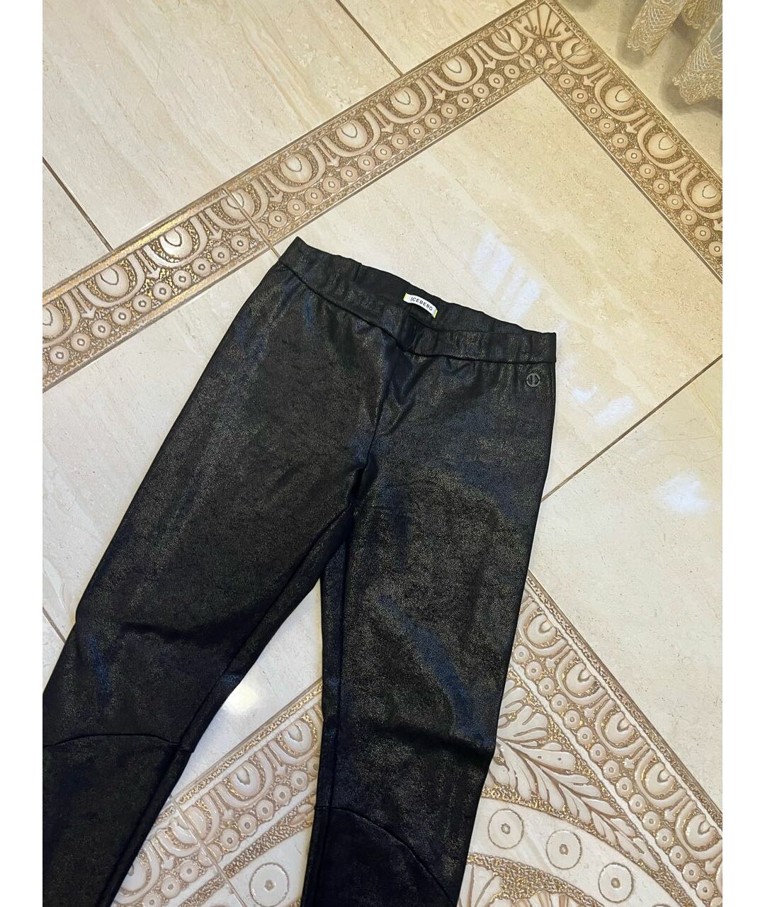 ICEBERG Черные вискозные брюки узкие, фото 8