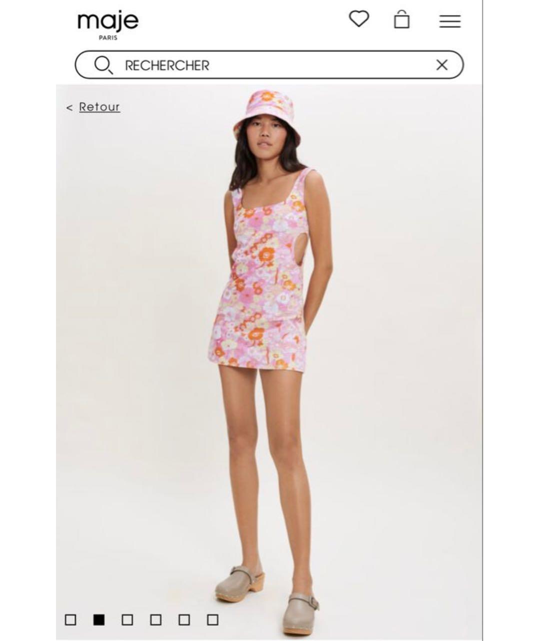 MAJE Мульти хлопковое коктейльное платье, фото 2