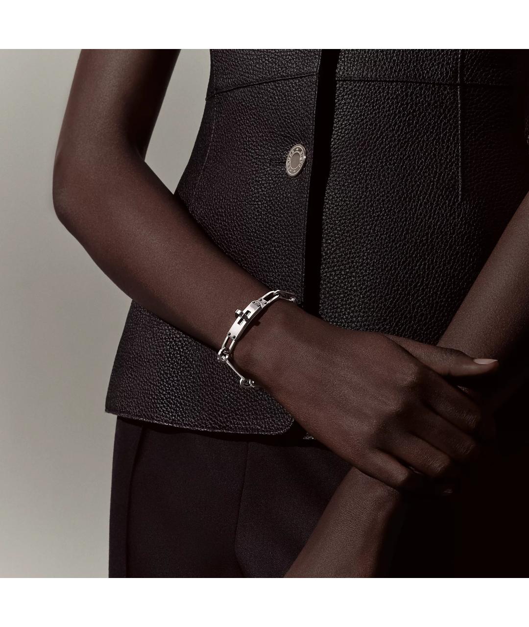 HERMES Серебрянный серебряный браслет, фото 2