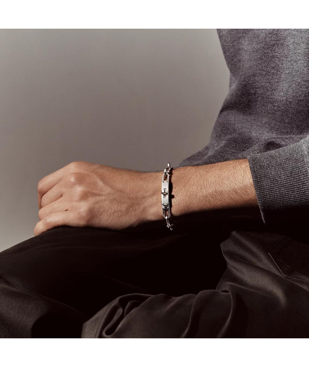 HERMES Серебрянный серебряный браслет, фото 4