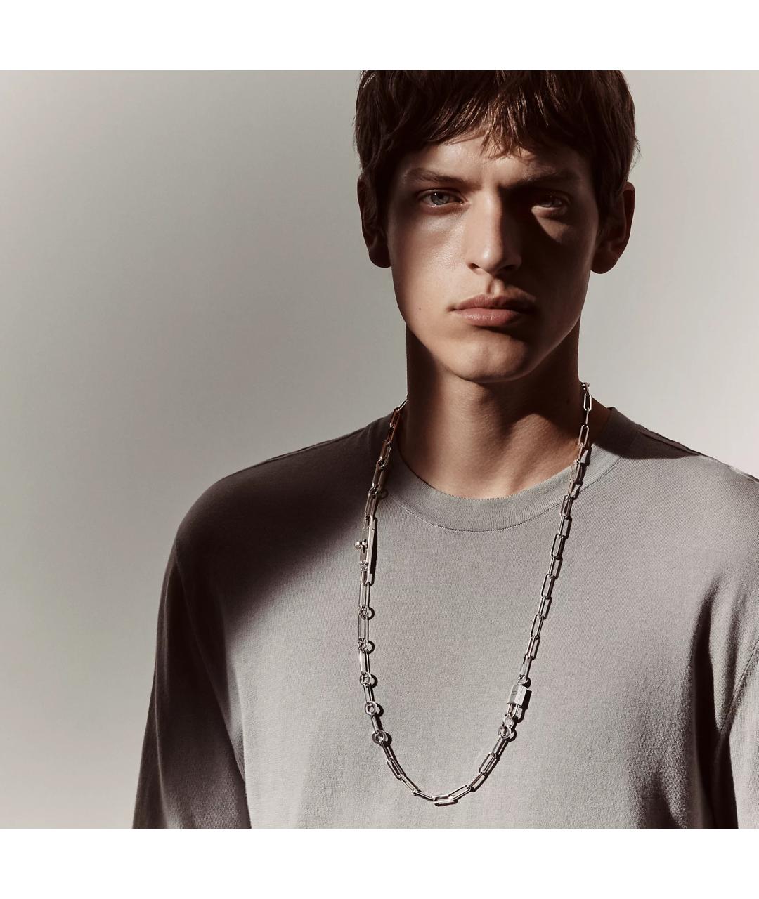 HERMES Серебряное серебряное колье, фото 4